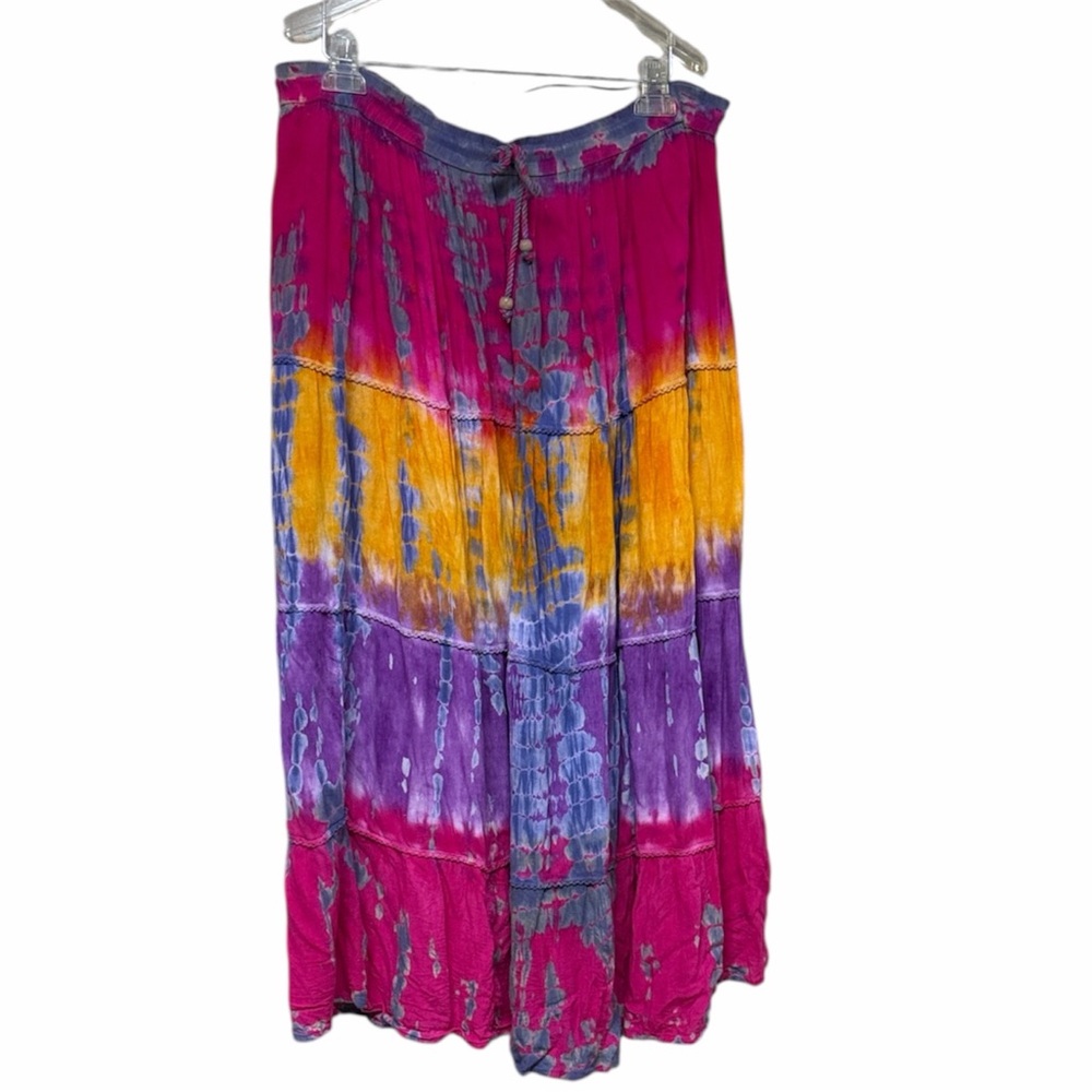 Burrale vintage Vibrant Tie-Dye Maxi Skirt sz large